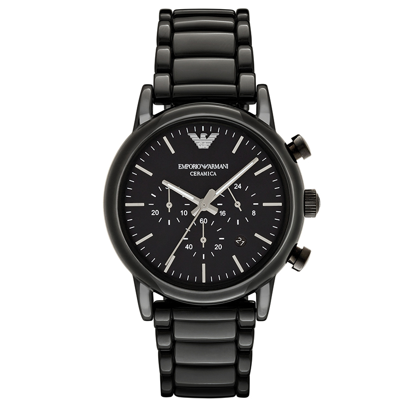 emporio armani ceramic chronograph men's watch